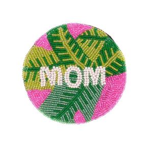 PREORDER: Mom Preppy Palm Seed Bead Coaster