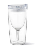 Portable Wine Cup with Acrylic Lid in Clear